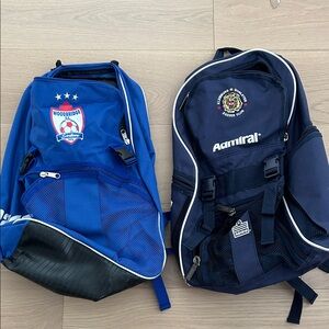 Blue Soccer Backpacks with Logos